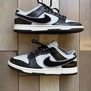 Nike Dunk Low Chenille Swoosh Black Grey